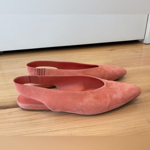 Everlane Shoes - Everlane Coral Suede Slingback Pointed Toe Flats Mules Sz 11